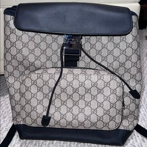 GG Supreme Leather Backpack